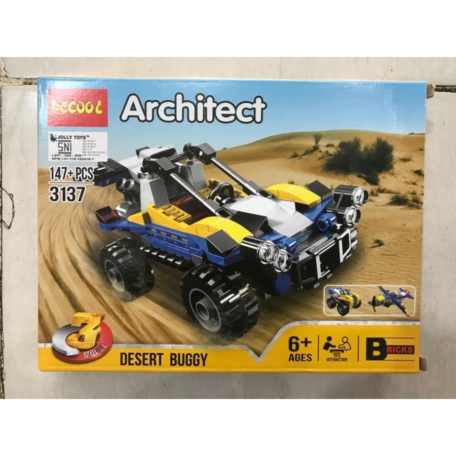 Bricks Block Decool Architect 3in1 Dessert Buggy 3137