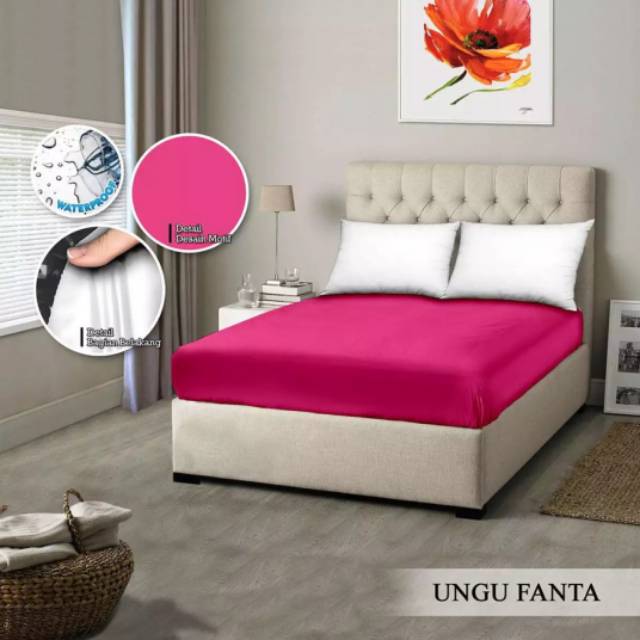 Monalisa Sprei waterproof Ungu Fanta Polos180x200