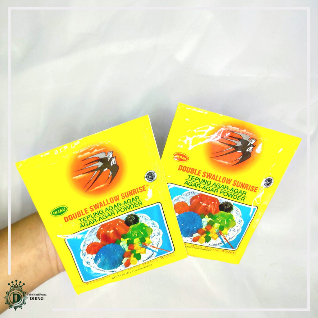 

AGAR AGAR DOUBLE SWALLOW SUNRISE Merah Hijau 7gr