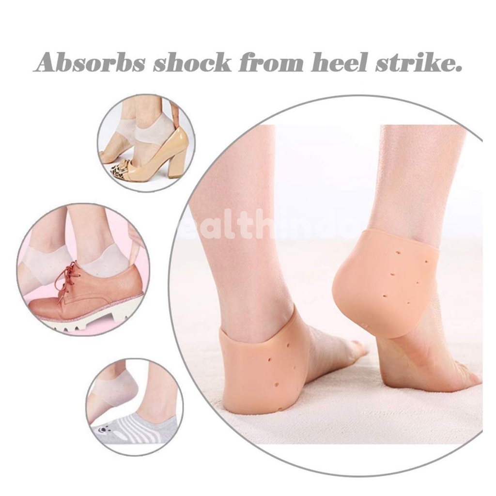 Healthindo - Pelindung Tumit Kaki Silikon Tumit Kaki Moisturizing Kaki Pencegah Kapalan Silicone Heel Protector