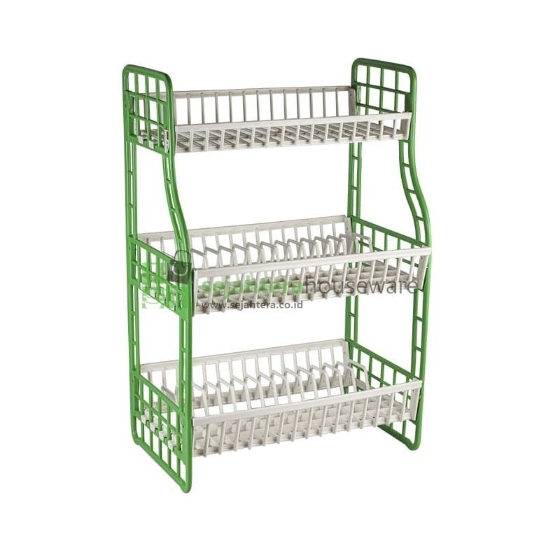 Rak Piring Plastik Serbaguna Lucky Star Susun 3 | 3 Tier Dish Rack