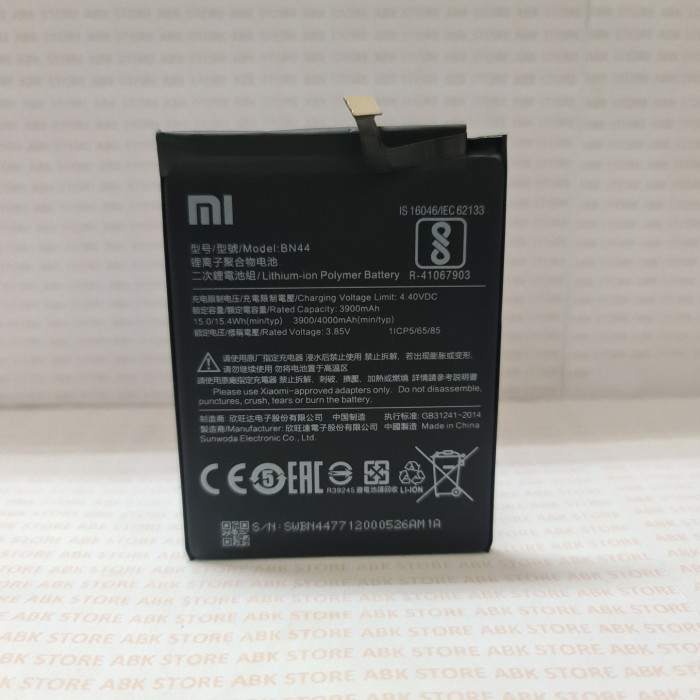 Batre Baterai Battery Xiaomi Redmi 5 Plus - Note 5 BN44 Original