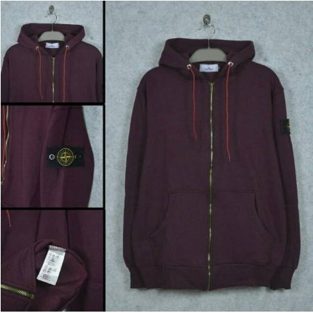 JAKET HOODIE ZIPPER ISLAND STONE PREMIUM