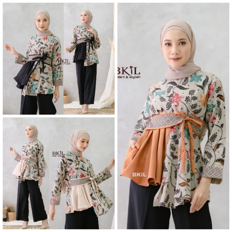 BAJU BATIK WANITA MODERN MONALISA GENES M,L,XL asli PEKALONGAN