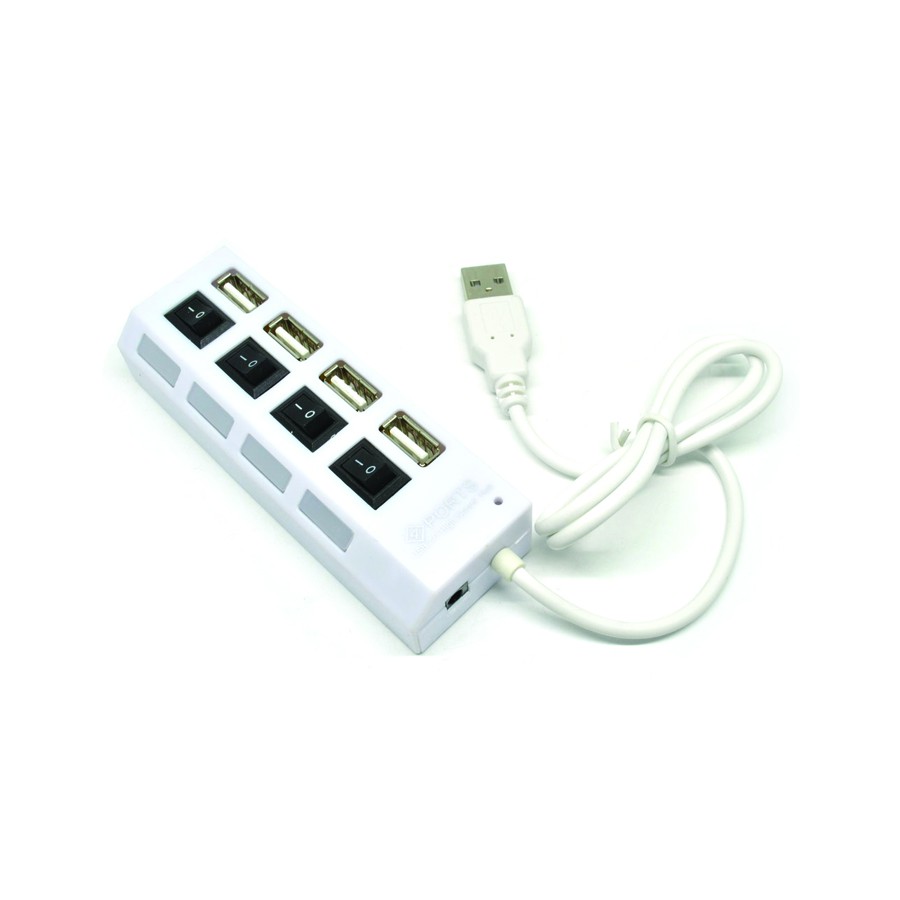 UH44C | USB HUB 4 PORT 4 SWITCH CENTRO BLACK  WHITE