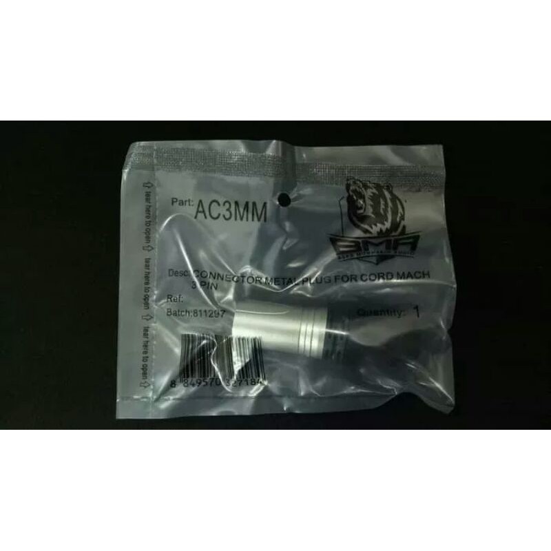 BMA AC3MM Connector Jack XLR Male / Canon /Canon Cowok 3 pin