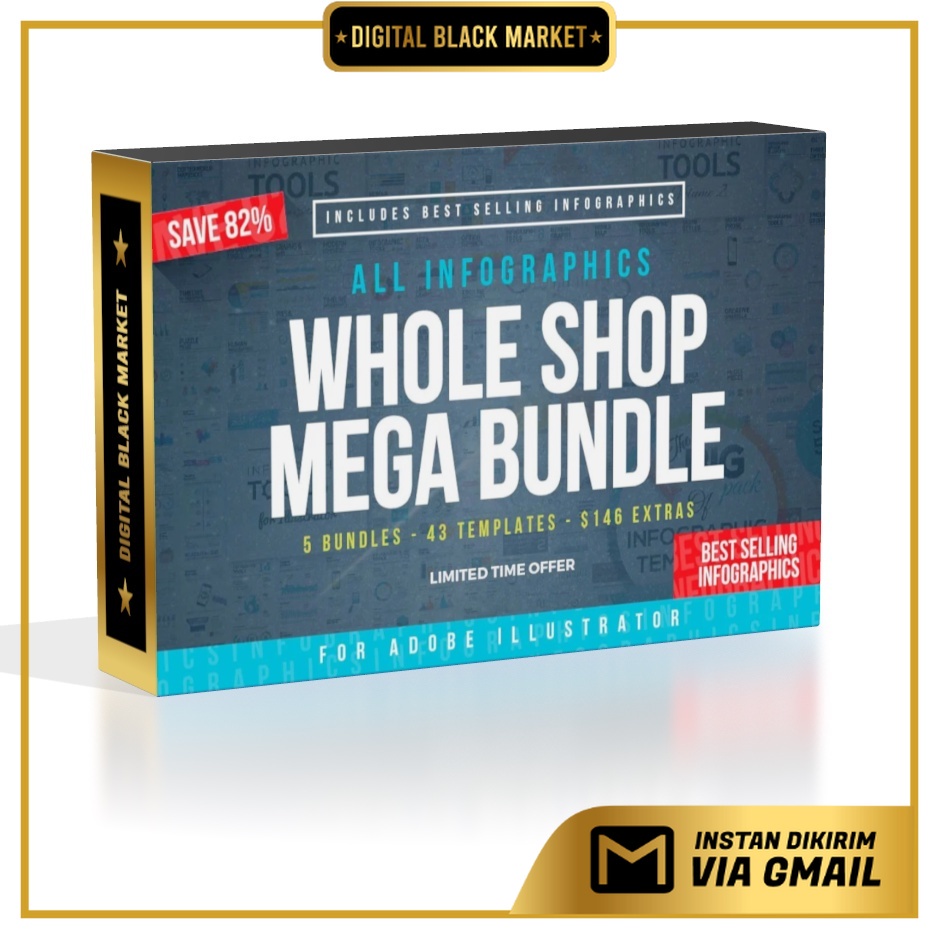 Infographic Mega Bundle Whole Shop - Vector Designs