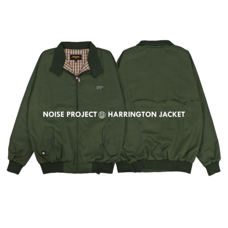 JACKET BOMBER HARRINGTON ORIGINAL WOLV x NOISE PROJECT PRIA WANITA