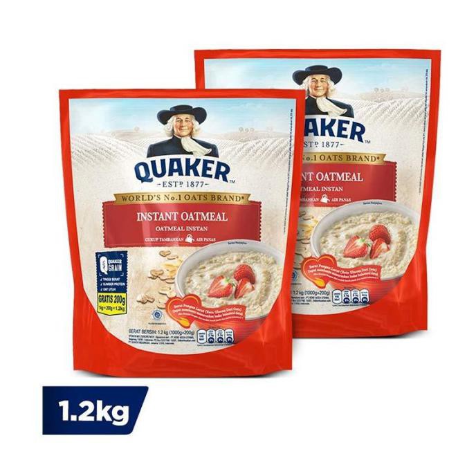 

Promo QUAKER Instant Oatmeal Twin Pack 2400 g 2,4kg 2400gr