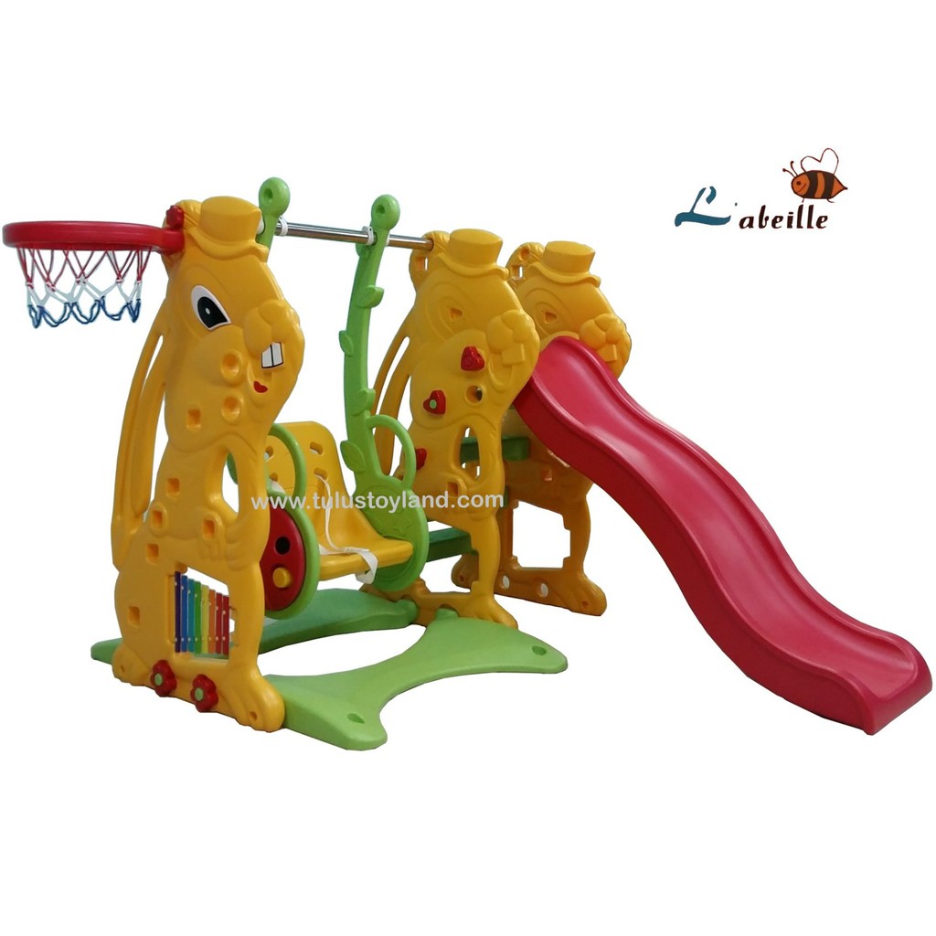 Perosotan Ayunan Labeille Bunny Slide Swing N Grow Activity Rabbit