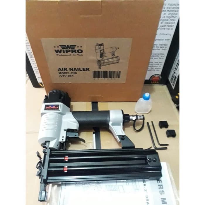 Nail Gun Wipro F50 - Mesin Paku Tembak Angin - Air Nailer Dgn Pengaman