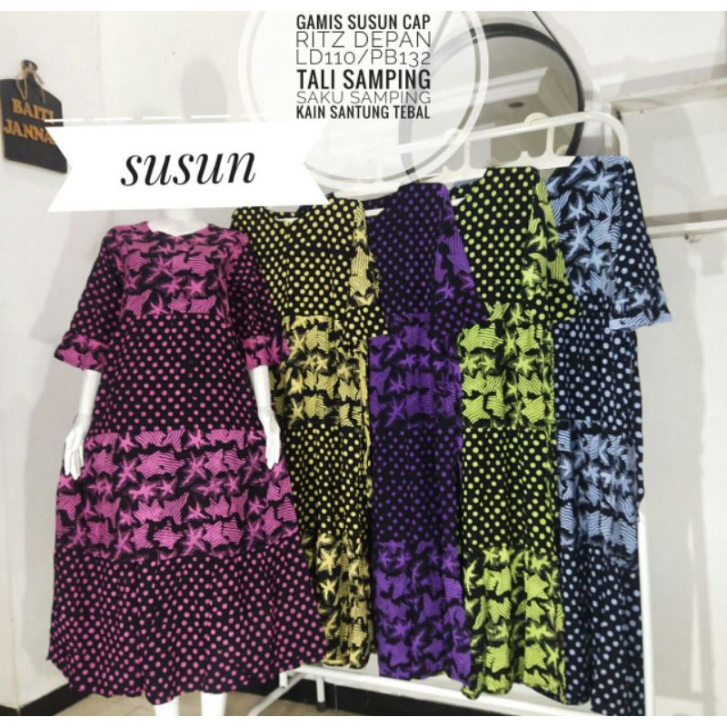 Sekdres Susun Motif Bintang Warna