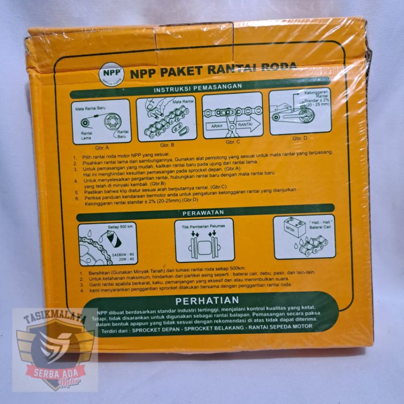 GEAR SET SUPRA SUPRA X SUPRA FIT 428-104 15T 40T NPP PAKET RANTAI RODA