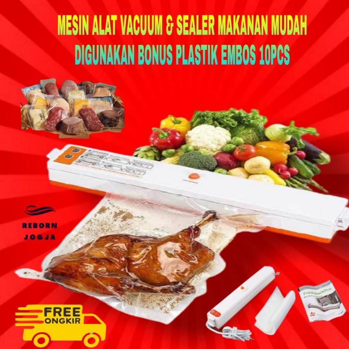Sealer Vakum Makanan Basah Kering Daging / Vacuum Sealer Makanan Free Plastik