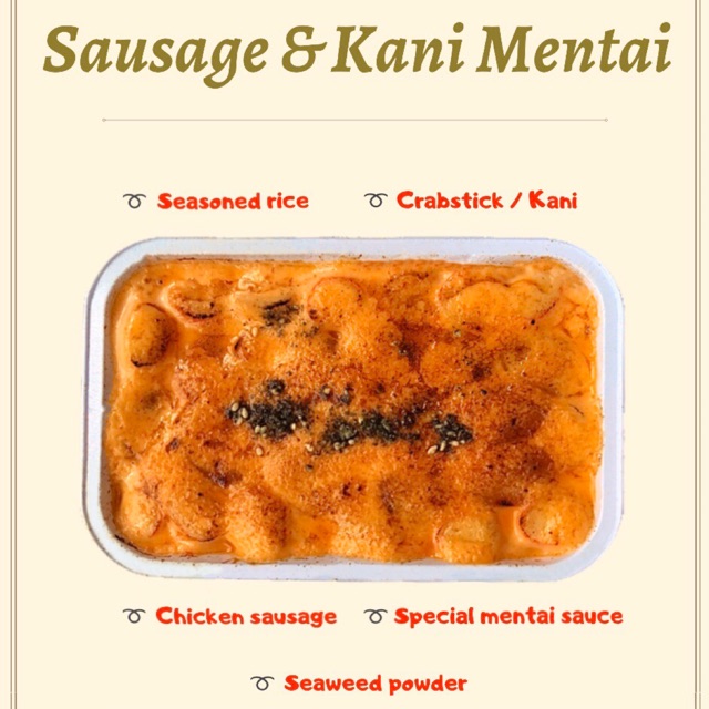 

Sausage Kani mentai rice
