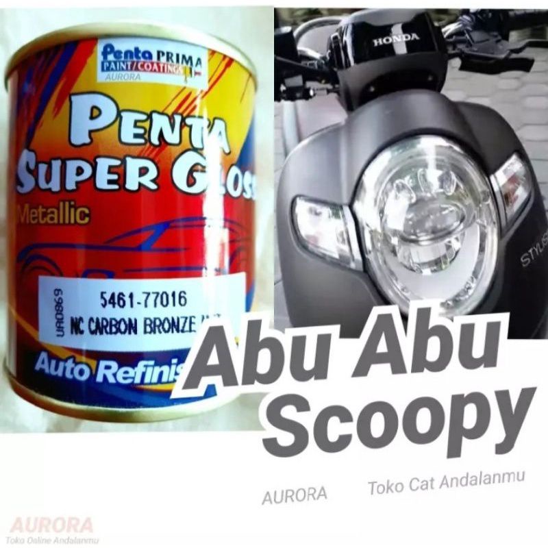 Cat Penta Super Gloss 200gr NC Carbon Bronze Met Abu-abu Abu Metalik Metallic Metalik Mengkilap Mobi
