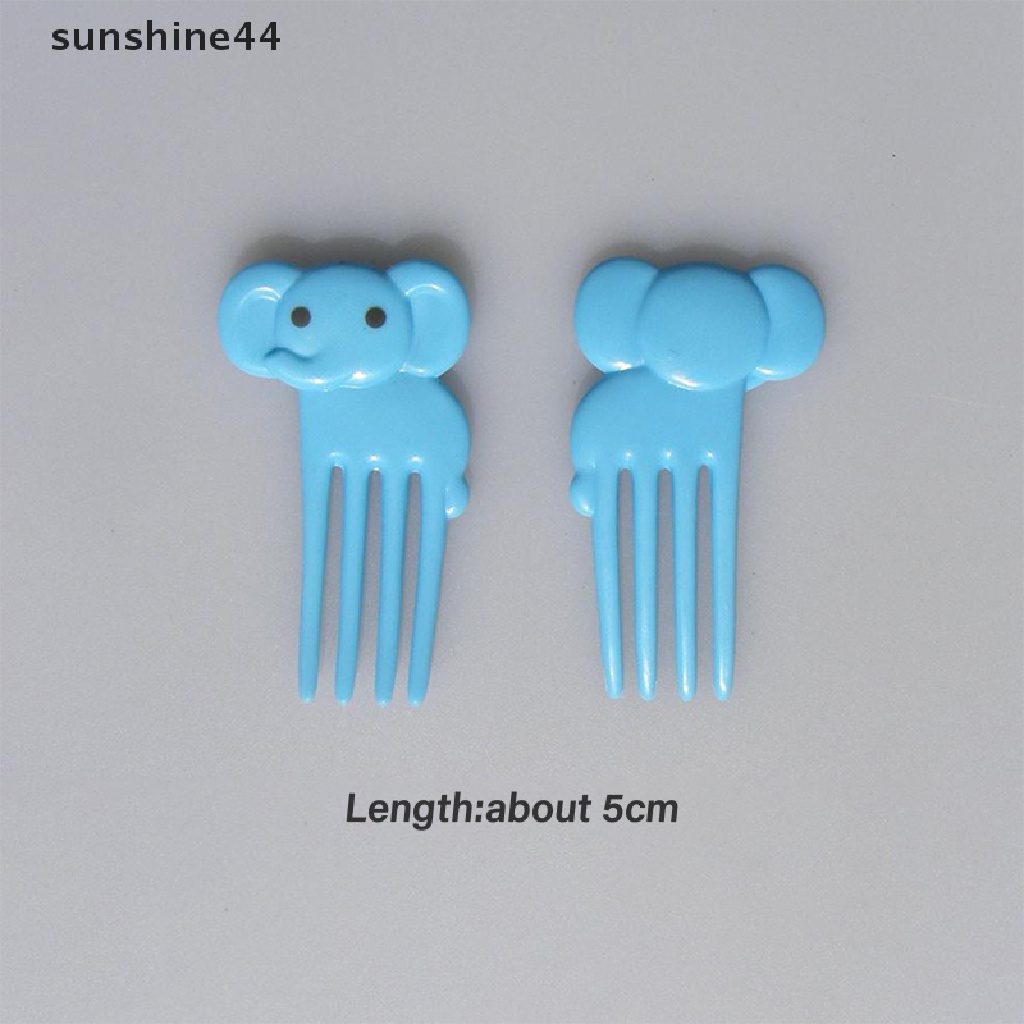 Sunshine Garpu Buah / Kue / Dessert Mini Desain Kartun Hewan Peternakan Untuk Anak