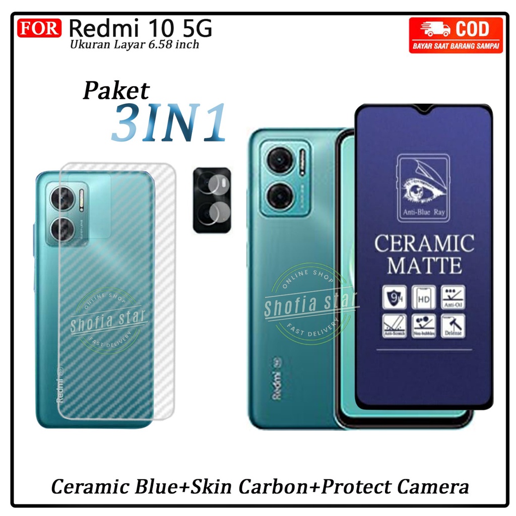 3IN1 TEMPERED GLASS MATTE REDMI 10 5G NOTE 12 4G 5G NOTE 12 PRO 5G NOTE 10S NOTE 10 4G NOTE 11 4G TG LAYAR ANTI GLARE KACA FULL COVER