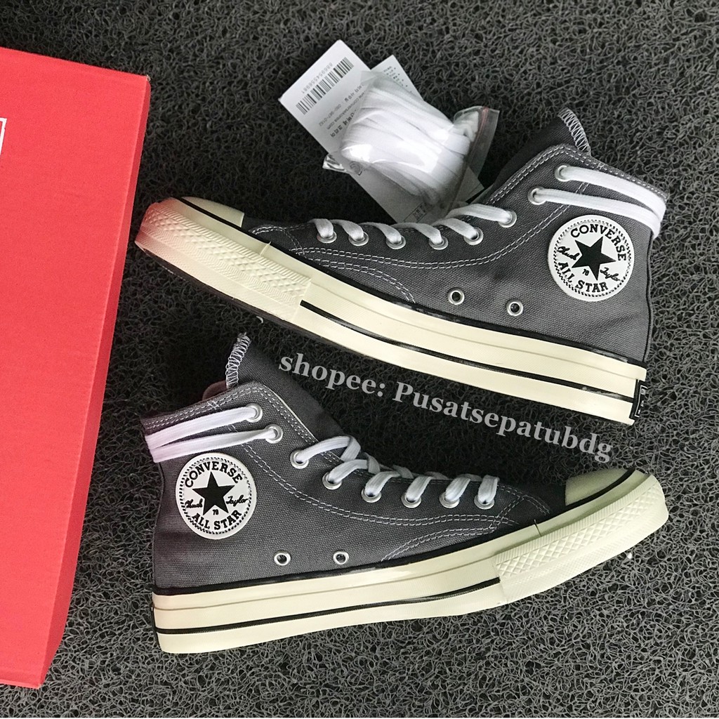 Sepatu Converse All Star 70s High Grey Glossy