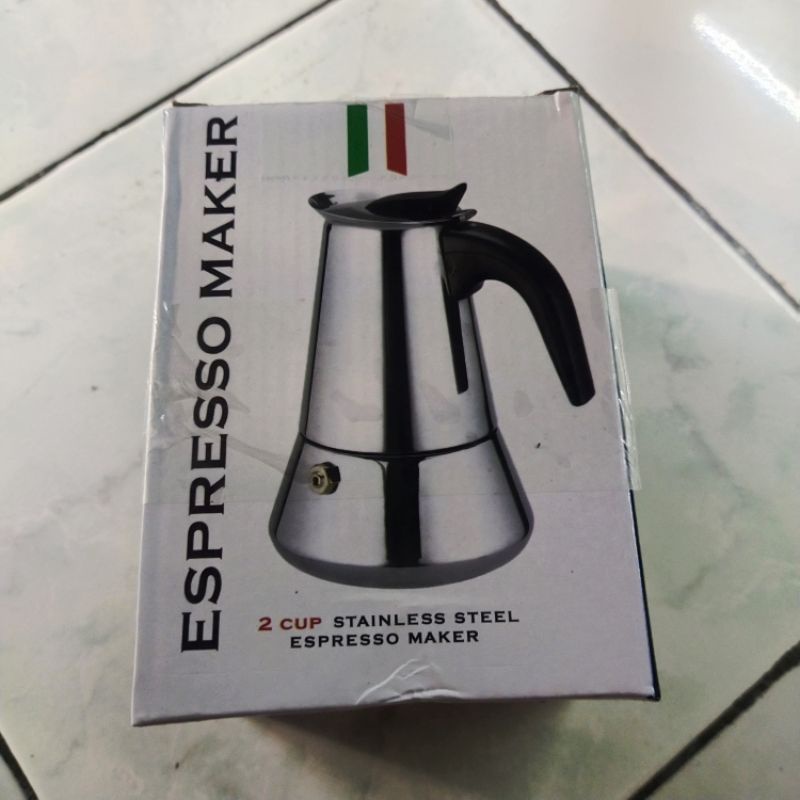 mokapot stainless 2 cup