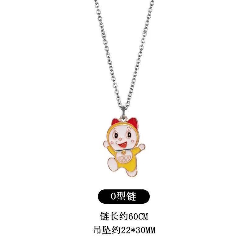 Tinker Bell kalung happy seri DORAEMON pendant Pasangan lucu kreatif pria dan wanita mahasiswa kartu