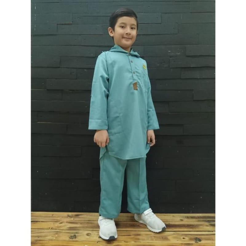 Al Amwa Kids Premium - Setelan Kurta Hoodie Anak - Stelan Koko Gamis Pakistan Anak size 4 6 8 10
