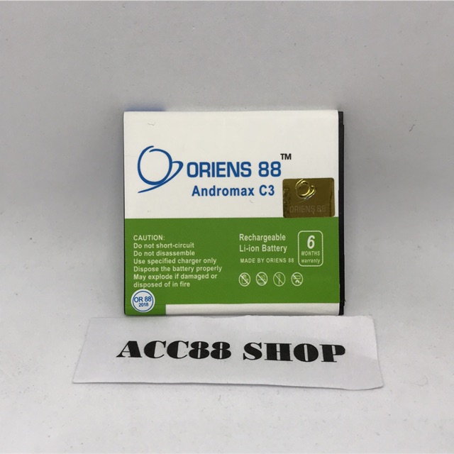 Baterai Batre Battery Double Power IC OR88/Oriens88 Andromax C3