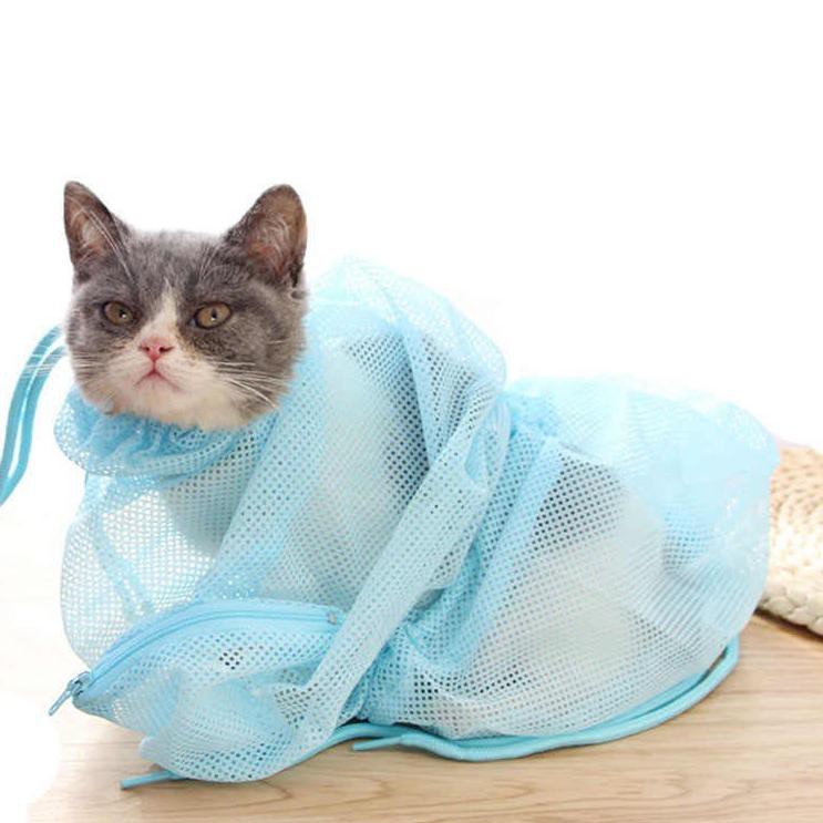 TAS MANDI KUCING - Tas Pengaman Kucing Mandi Potong Kuku Suntik | Cat Bag | Grooming Bag MFJ