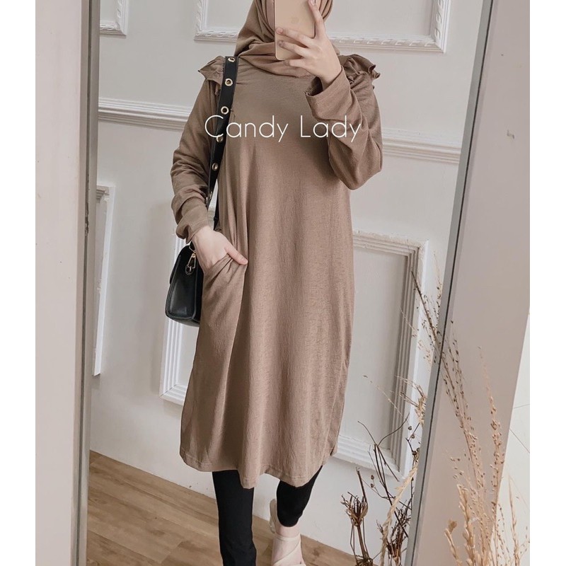 (KJI) TUNIK CENARA REMPEL DAILY WANITA TUNIK MOSCREPE PREMIUM