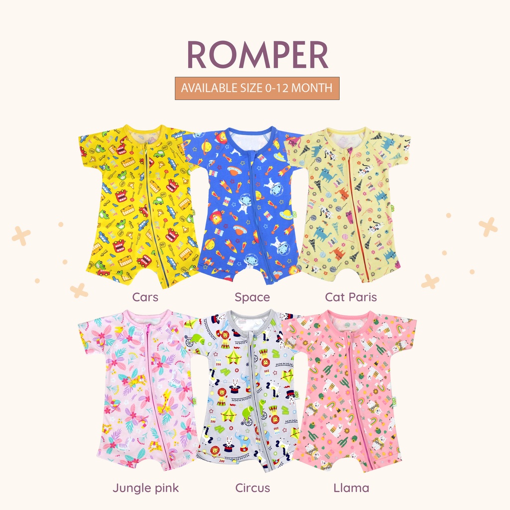 Romper Jumper Pendek Bayi Bonbinzoo