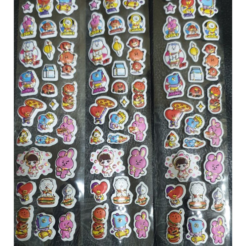 KPOP BTS STICKER TIMBUL BT21 CUTE CARTOON 3D MURAH