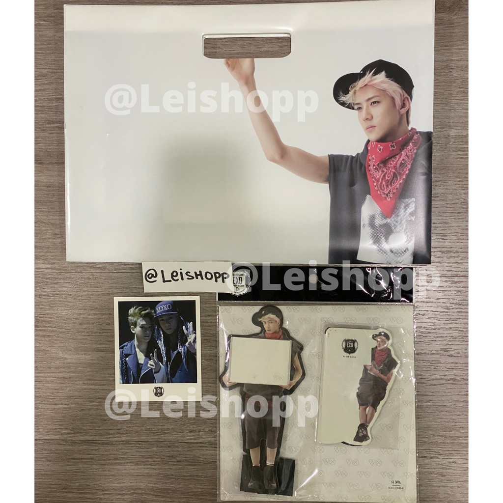 EXO WOLF - Polaroid Sehun, Sticky Notes Sehun , Shopping Bag Sehun