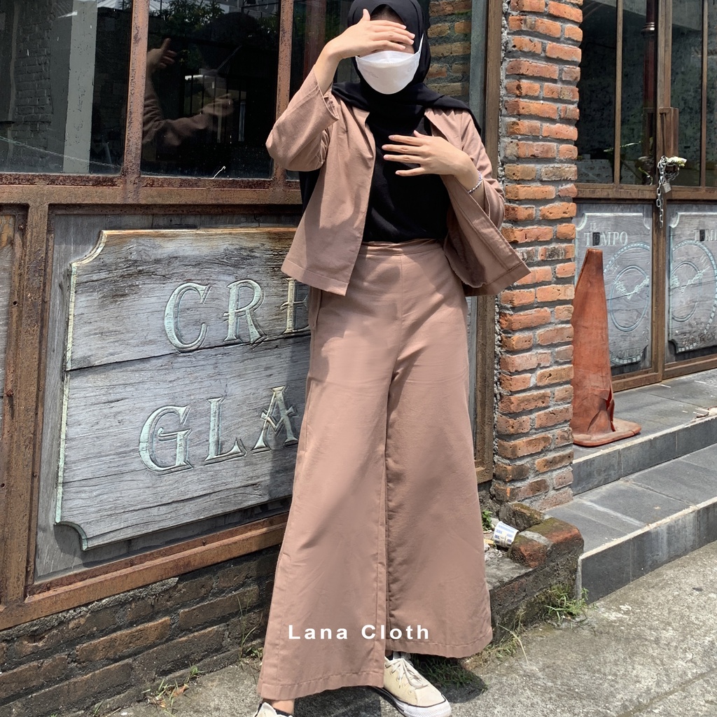 Joy Set - Outer blazer dan kulot wanita - Kulot/Cullote Wanita - Outer Wanita - LANA