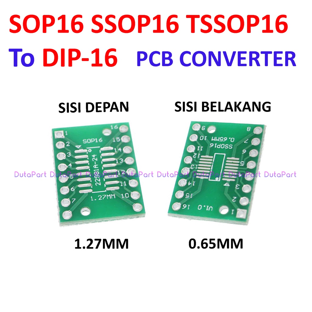 PCB Board SMD SOP16 SSOP16 TSSOP16 To DIP16 DIP 16 Adapter Converter