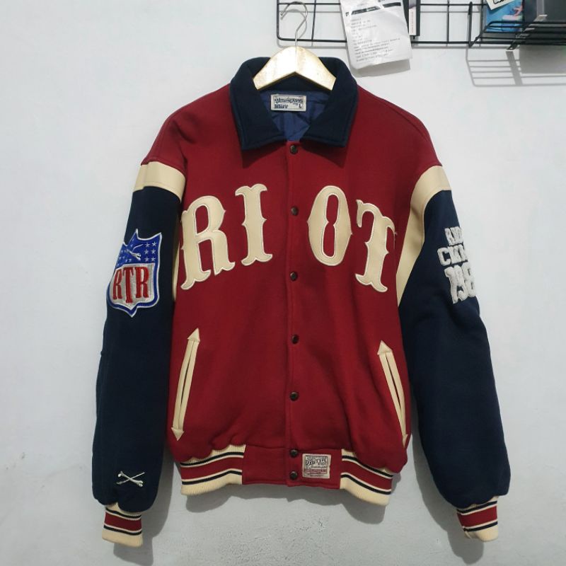 JACKET RAW TYPE RIOT VARSITY CHAMP TOMCATS II ORIGINAL USED LIKE NEW JAKET RAWTYPE TOMCAT 2 RTR AUHE
