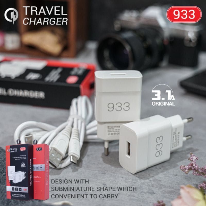 Tc Travel Charger 933 Single Port 1Usb 3.1A Micro Usb Original