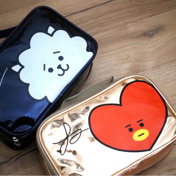 Dompet Kosmetik BT21 Hologram UKURAN JUMBO Tas BTS Kosmetik Make Up Tenteng