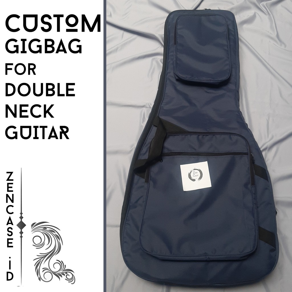 Custom Gigbag Case Gitar Double Neck