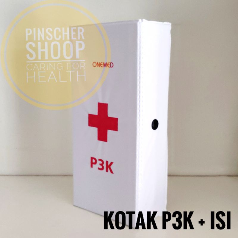 KOTAK P3K PUTIH + ISI FIRST AID BAG MOBIL