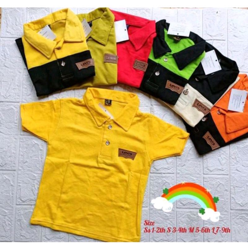 Kaos Anak 1-5 Tahun kerah Kancing Model Kaos Polo