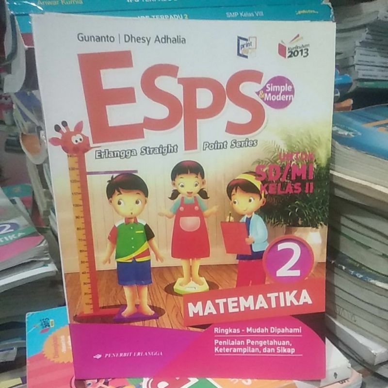 buku esps matematika SD/ Mi kelas 2 penerbit Erlangga