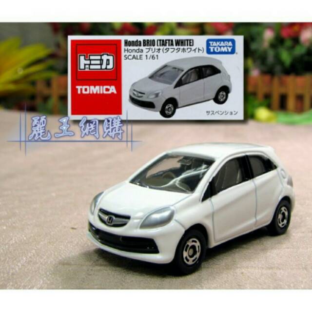 Miniatur Mobil Honda Brio ( Tafta White) Tomica Honda Brio Putih