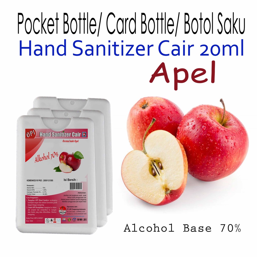 hand sanitizer 20ml dalam kemasan botol saku(card pokett)varian wangi segar