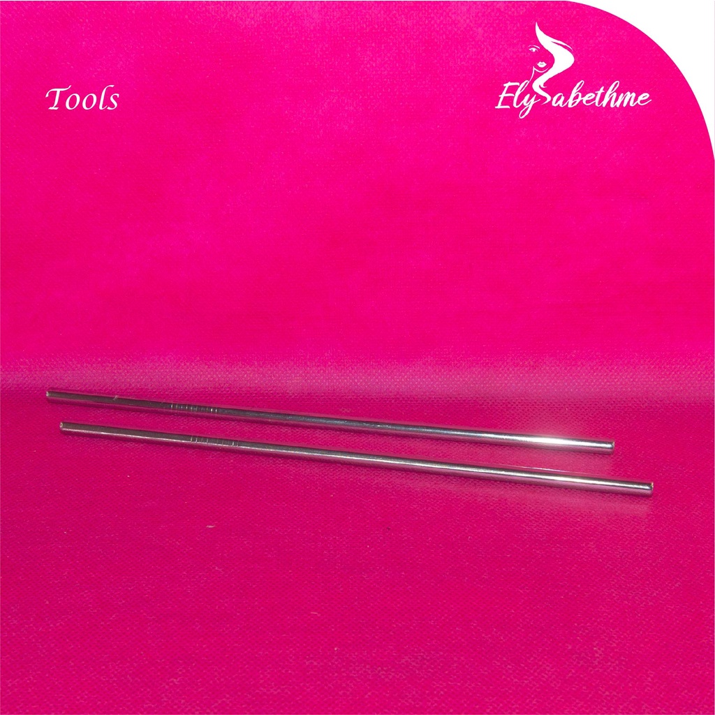 ✿ELYSABETHME✿  Sedotan stainless steel lurus ramah lingkungan reuseable bisa dicuci