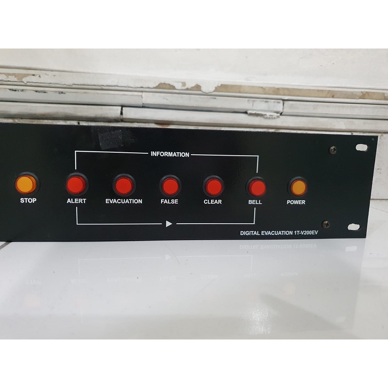 Emergency Message Panel Digital Evacuation 1T-V200EV Pengganti TOA Z FV200EV Ampli Evakuasi Alarm Sirine Evakuasi support 24V