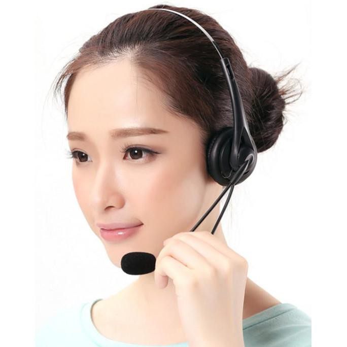 Standard Call Center Head Set Headset Telepon Operator 2 Speaker Rj9 - Headset-Vt200 Tokmik23