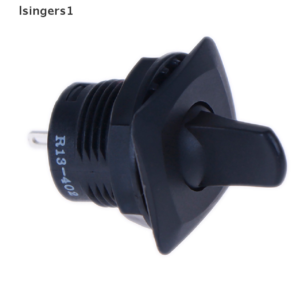 (lsingers1) R13-402a Saklar Toggle Switch ON-ON 2 Pin 2 Posisi Bentuk Bulat Warna Hitam