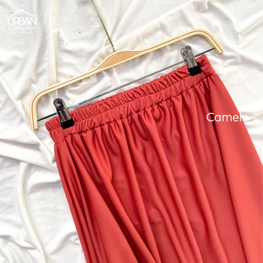 ROK POLOS MAYUNG PREMIUM / BASIC SKIRT / ROK PERREMPUAN / SKIRT / M FIT TO XLL-Camel