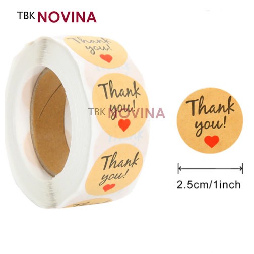 

[KODE 81] Stiker Thank You / Label segel Terima kasih 2.5cm (10pcs)