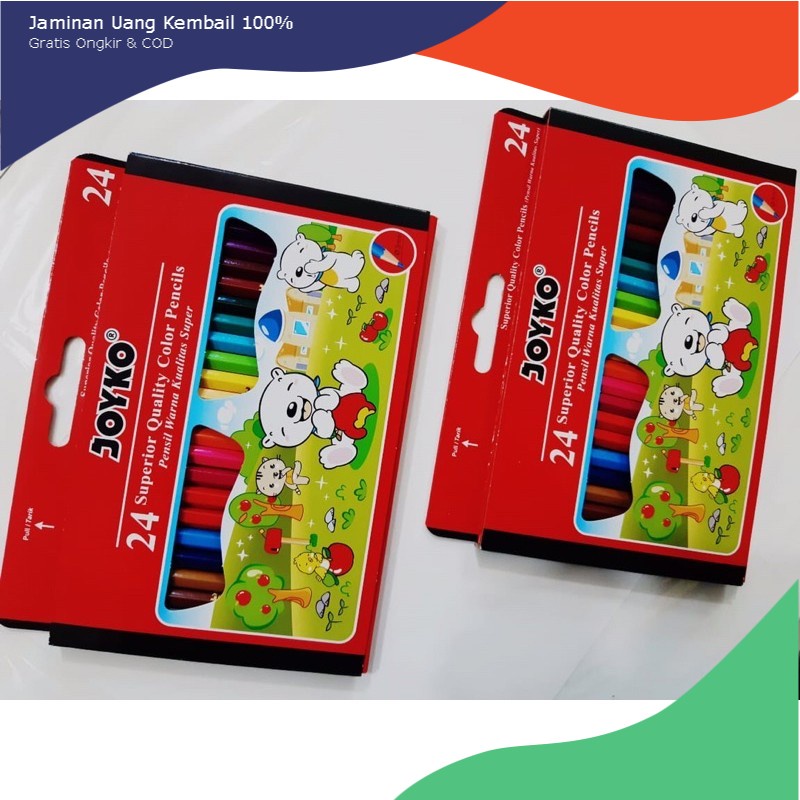 

Pensil warna Joyko isi 24 warna pendek CP-S24